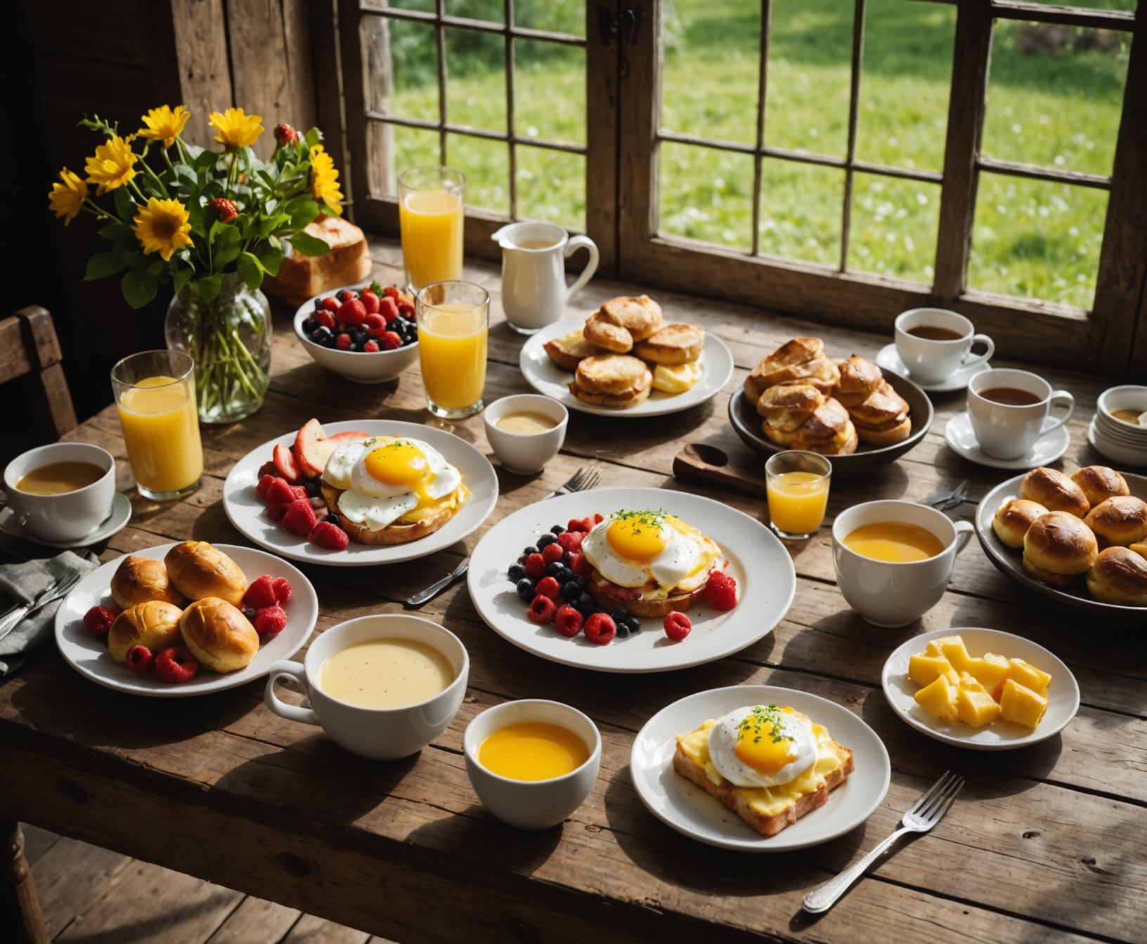 Farm-fresh breakfast spread at Ember and Oak
